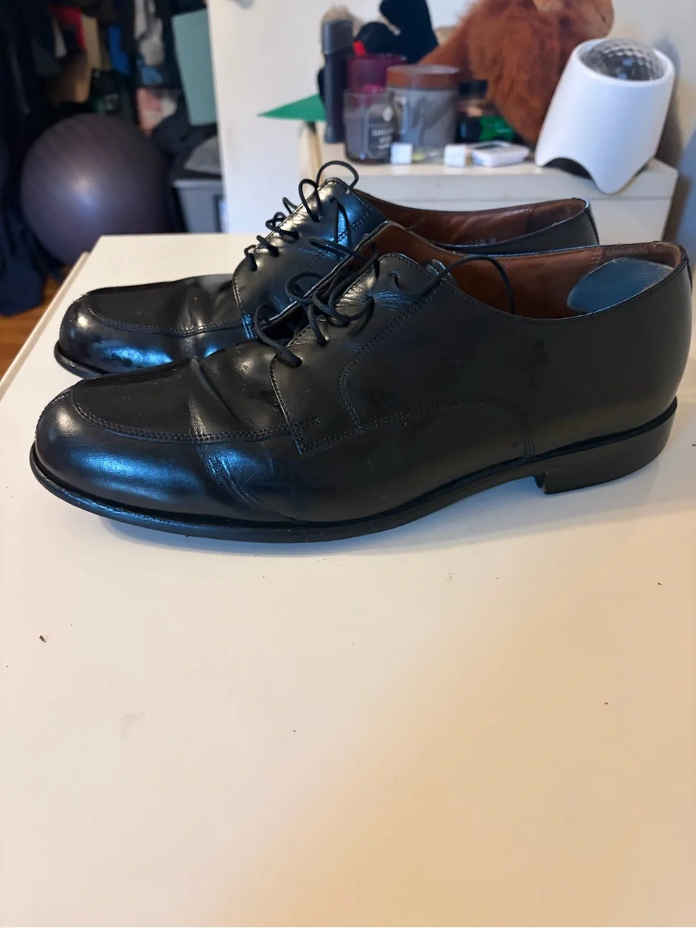 Bostonian Classics Men’s Black Leather Cap Toe Oxford Dress Shoes US 12